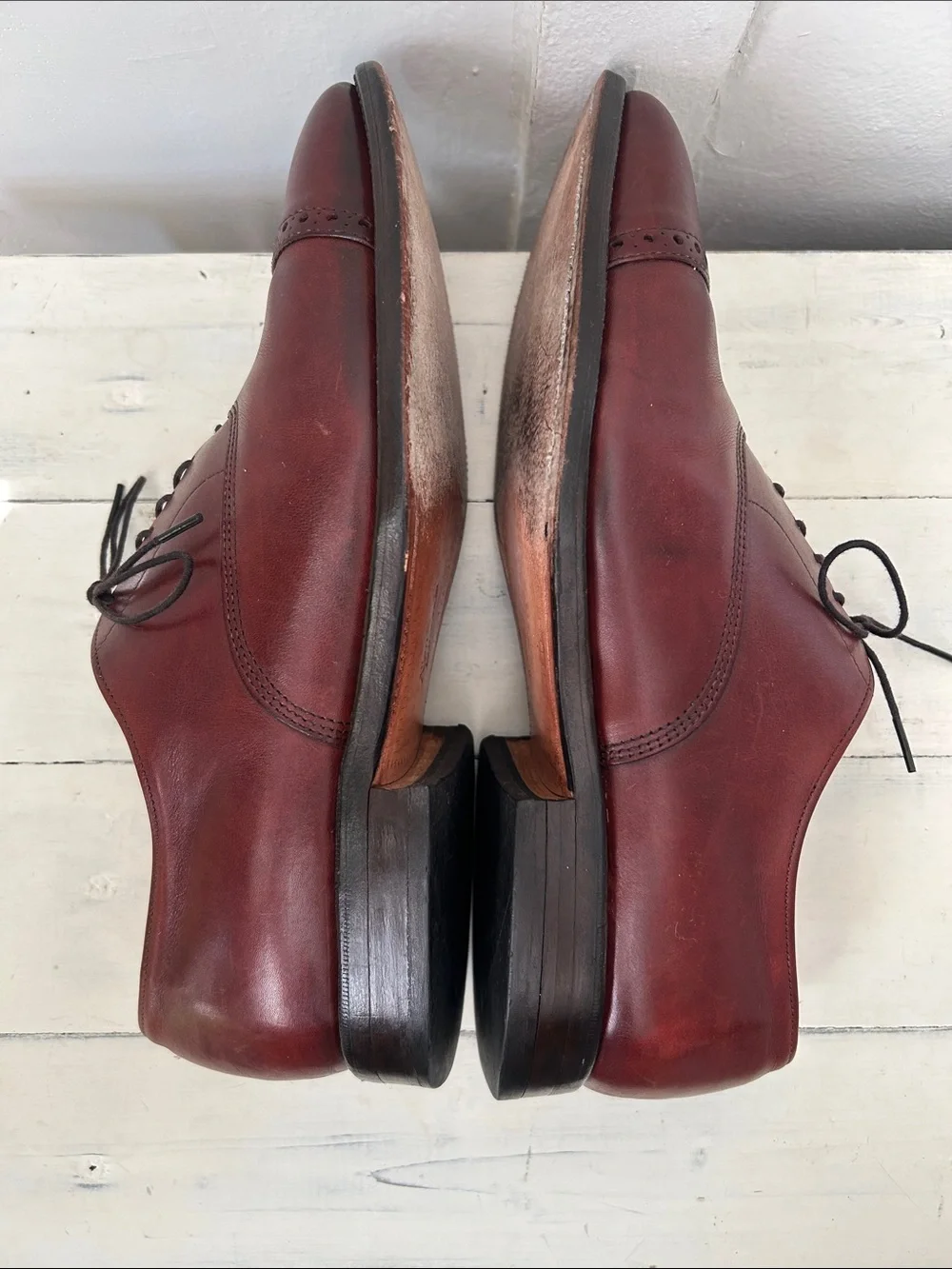 Allen Edmonds Byron Brown Leather Cap Toe Oxford Men’s Dress Shoes Size 12